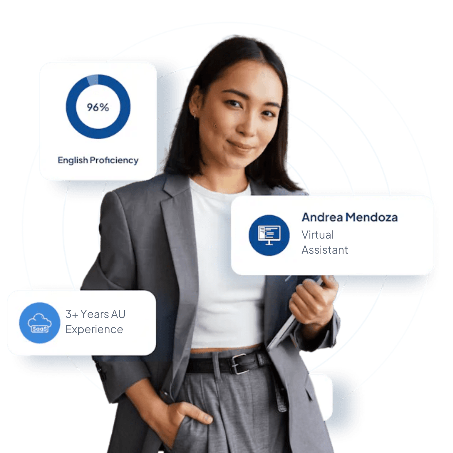 Virtual assistant working on administrative tasks